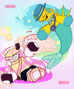 scales & feathers (an AU between me and another friend)